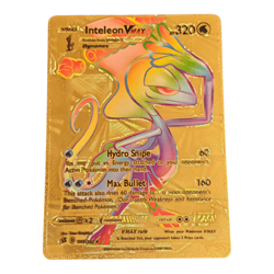 Inteleon VMAX 195/192 Rainbow Gold Foil Fan Art Display Pokemon Card - Image 1