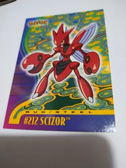 Mint Pokemon Card Vintage 2001 Glossy Topps Johto League Champions Scizor #212 - Image 1