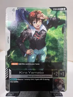 Kira Yamato Gundam Card Game ST04-010 C Promo English - Image 1