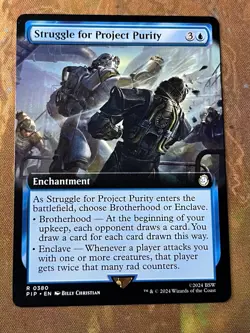 1x BORDERLESS STRUGGLE FOR PROJECT PURITY Fall Out - MTG - Magic the Gathering - Image 1