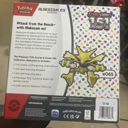 Alakazam EX Collection Pokemon 151 Boosters, 4-Pack Pokemon TCG Scarlet & Violet 820650855269 - Image 2
