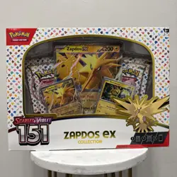 151 Zapdos ex Collection Box 4 Packs Scarlet & Violet Pokemon TCG **SEALED/NEW** - Image 1