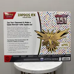 151 Zapdos ex Collection Box 4 Packs Scarlet & Violet Pokemon TCG **SEALED/NEW** - Image 2