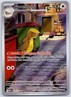 Gumshoos 153/132 (NM) - ME01: Mega Evolution - Illustration Rare - Pokemon TCG - Image 1