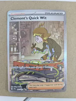 Clemonts Quick Wit 243/191 Special Illustrator Rare Surging Sparks Pokemon NM - Image 1