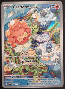 Castform Sunny Form 195/191 Pokemon Surging Sparks NM - Image 1