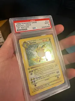 ⚡ 1999 Pokemon Base Set Raichu Holo – 1st Edition – PSA 9 MINT (#14/102) - Image 3