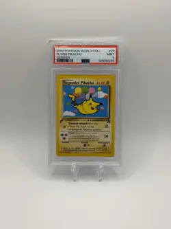 2000 Pokemon GERMAN World Collection Promo Fliegendes-Flying Pikachu 25 PSA 9 - Image 1