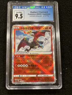 Pokemon Radiant Charizard 015/172 Japanese VSTAR Universe in a CGC 9.5 (now 10)! - Image 1