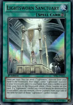 Lightsworn Sanctuary - Ultra Rare 1st Edition SDLI-EN024 - LP - YuGiOh - Image 1