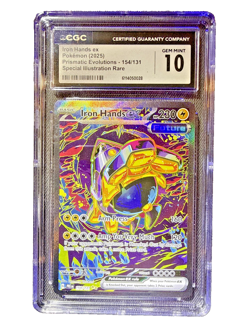 Pokemon Iron Hands EX Prismatic Evolutions Card 154/131 Graded CGC Gem Mint 10 - Image 1