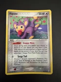 POKEMON TCG AIPOM 34/115 EX UNSEEN FORCES UNCOMMON STAMPED REVERSE FOIL!! - Image 1