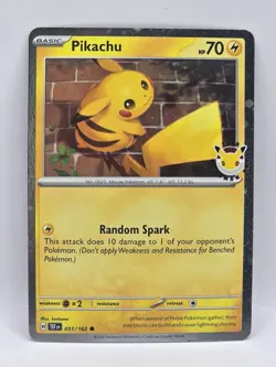 Pokemon TCG Pikachu 051/162 Stamped 2026 Pokemon Day Promo SWIRL - Image 1