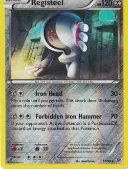 REGISTEEL REVERSE HOLO 51/98 POKEMON XY ANCIENT ORIGINS NM/M - Image 1