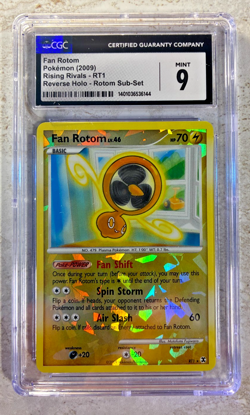 2009 Pokemon FAN ROTOM Rising Rivals RT1 Reverse Holo Rotom Sub-set - CGC 9 Mint - Image 2