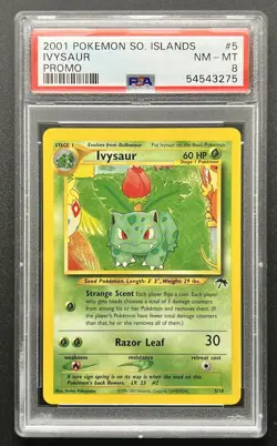 Southern Islands Ivysaur #5/18 2001 Pokemon PSA 8 - Image 1