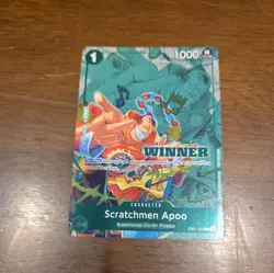 One Piece TCG, Scratchmen Apoo EB01-015 R (Winner Pack 2025 Vol 2 Alt Art AA) - Image 1