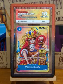 Monkey D Luffy P-043 PROMO 2nd Anniversary Stamp ONE PIECE ACE 10 With Guard - Image 1