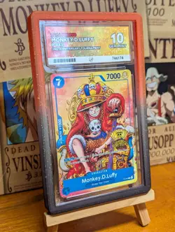 Monkey D Luffy P-043 PROMO 2nd Anniversary Stamp ONE PIECE ACE 10 With Guard - Image 3