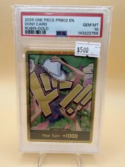 2025 ONE PIECE PRB02 DON!! NICO ROBIN GOLD PSA 10 *POP 10* - Image 1