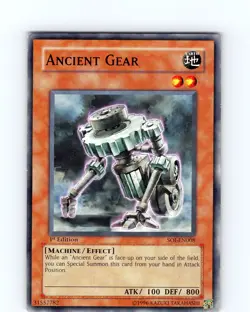 Yu-Gi-Oh TCG Ancient Gear SOI-EN008 1st Edition Regular Common Card LP-NM - Image 1