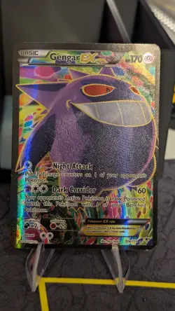 Gengar EX 114/119 Full Art Ultra Rare Phantom Forces Pokemon Card MP - Image 1