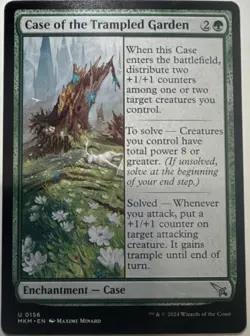 Magic The Gathering Case of the Trampled Garden Enchantment MKM 2024 English - Image 1