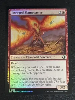 MTG Lorwyn Eclipsed Enraged Flamecaster Foil 0135 NM - Image 1