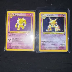 Lot Of 2 Pokemon, Hypno 23/62 1st Edition Non Holo, Alakazam 1/130 Base 2 Holo - Image 2