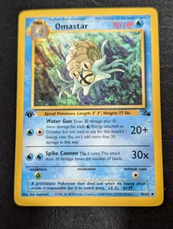 Omastar First Edition NM Pokemon 40/62 Fossil Regular - Image 1
