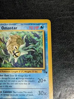 Omastar First Edition NM Pokemon 40/62 Fossil Regular - Image 3
