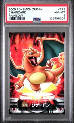 2005 Pokemon Bandai Carddass Zukan Adv. Gen Charizard PSA 8 Japanese #273 - Image 1