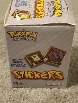 1999 Artbox Pokemon Series 1 Sticker Box - 30 Packs Sealed / Box Opened/damage 601139116206 - Image 2