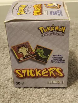 1999 Artbox Pokemon Series 1 Sticker Box - 30 Packs Sealed / Box Opened/damage 601139116206 - Image 4