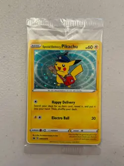 SEALED Special Delivery Pikachu SWSH074 Holo Sword & Shield Promo Card - Image 1