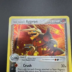 2004 Pokemon Team Magma vs Team Aqua | Team Magma's Aggron | Holo | #7/95 - Image 3