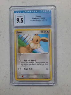 CGC 9.5 Eevee Delta Species 2005 Graded Pokemon GEM MINT 69/113 TCG - Image 1
