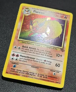 Pokemon - Flareon Holo - Near Mint NM - 1999 Jungle 3/64 Rare - Image 2
