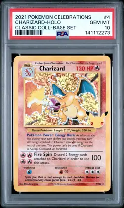 Charizard Holo 4 Celebrations Classic Collection Pokemon PSA 10 *273 - Image 1