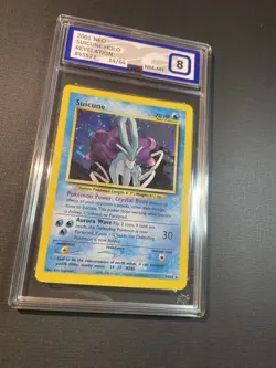 Pokemon WOTC PG 8 Neo Revelation Suicune Holo 14/64 NM MINT GRADE 8 - Image 1