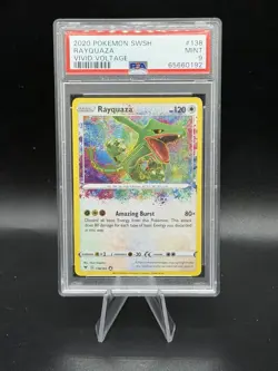 2020 Pokemon SWSH Vivid Voltage Rayquaza #138/185 PSA 9 - Image 1
