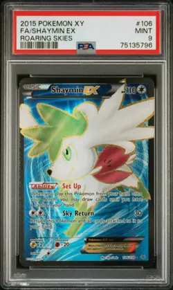 2015 Pokemon XY Roaring Skies Shaymin Ex #106 /108 PSA 9 - Image 1