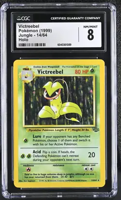 CGC 8 Victreebel 1999 Jungle 14/64 Holo Pokemon Card - Image 1