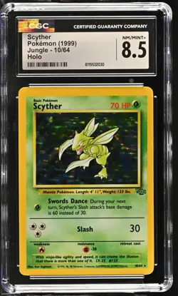 CGC 8.5 Scyther 1999 Jungle 10/64 Holo Pokemon Card - Image 1