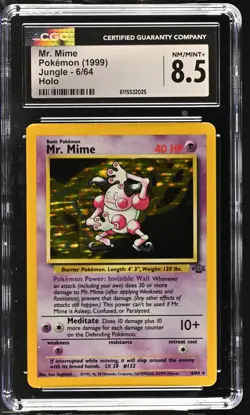 CGC 8.5 Mr. Mime 1999 Jungle 6/64 Holo Pokemon Card - Image 1