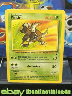 Pokemon Card - Pinsir Base Set 2 # 29/130 Rare 2000 WOTC - LP - FREE SHIPPING - Image 1