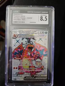 Charizard EX Obsidian Flames 215/197 Near Mint CGC 8.5 Pokemon Card Graded Slab - Image 1