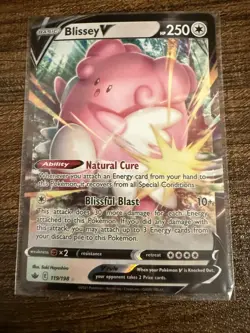 Blissey V 119/198 Pokemon Card – Near Mint – SWSH06: Chilling Reign - Image 1
