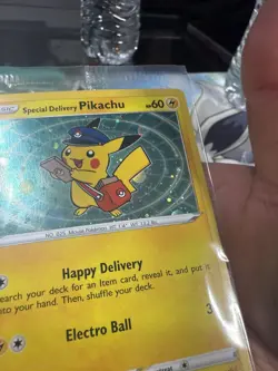 *ACTUALLY SEALED* Special Delivery Pikachu SWSH074 Promo Card (GALAXY SWIRL) - Image 3