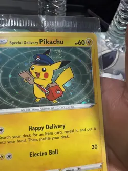 *ACTUALLY SEALED* Special Delivery Pikachu SWSH074 Promo Card (GALAXY SWIRL) - Image 5